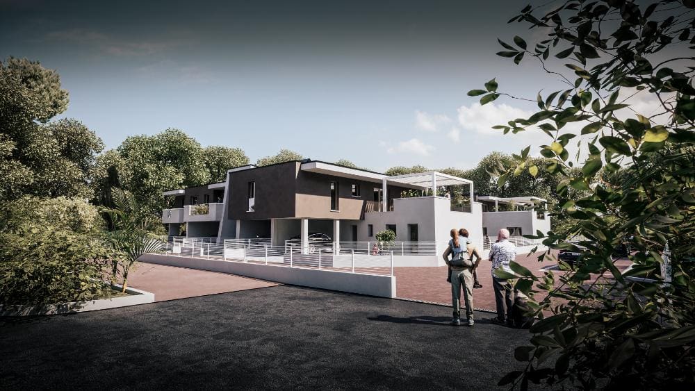 rendering esterni complesso condominiale treviso 1